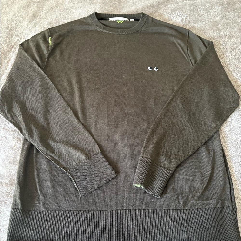 Uniqlo X Anya Hindmarch 100% Merino Wool Sweater - Olive Green
